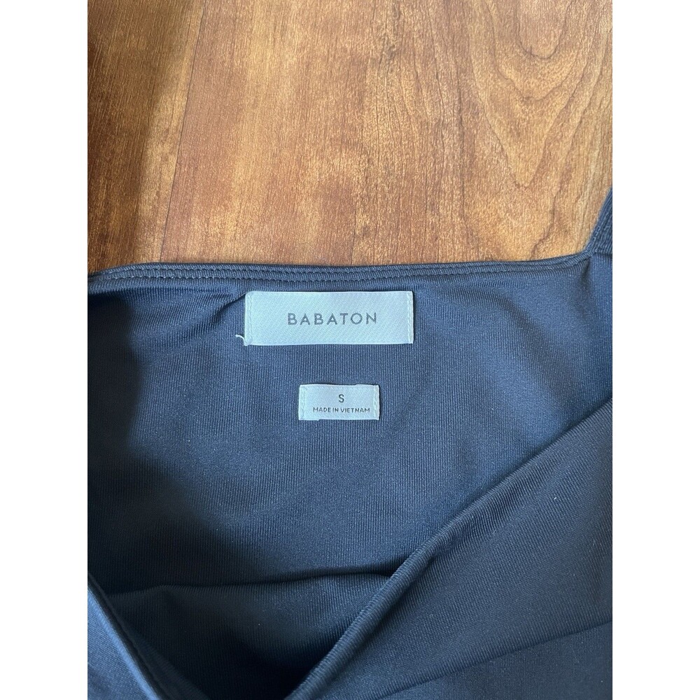 NEW Aritzia Babaton Black Long Sleeve Square Neck Bodycon Jumpsuits Rompers Sz S - Picture 3 of 4